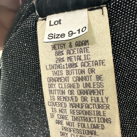 Betsy & Adam Shimmering Silver Dress with rhinestones - Picture 6 of 7